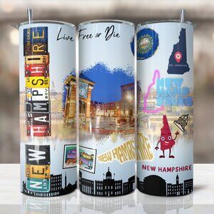 New Hampshire Tumbler, New Hampshire State Tumbler, New Hampshire Travel Mug